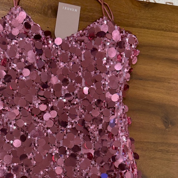 Meshki Romilly Sequin Mini Dress - Candy Pink - Picture 2 of 6